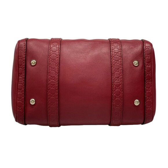 Authentic GUCCI Small Guccissima Red Leather Handbag br434-112025 - Picture 5 of 15